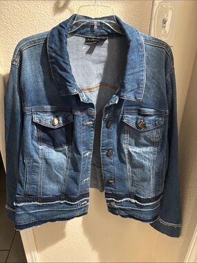 Lane Bryant Two-Tone Blue Denim Jacket 26